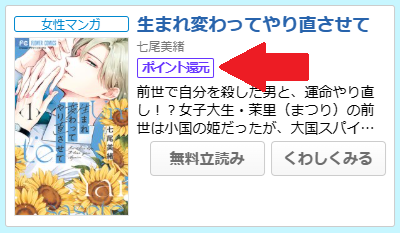 ポイント還元作品例