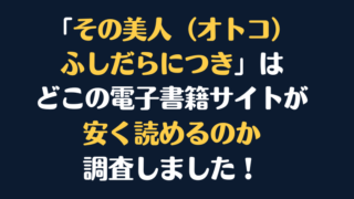 「その美人（オトコ）ふしだらにつき」全巻を安く読むには、どこの電子書籍サイトがお勧めか調査してみました！