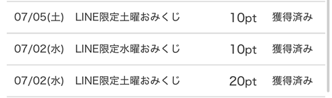めちゃコミックのポイント履歴