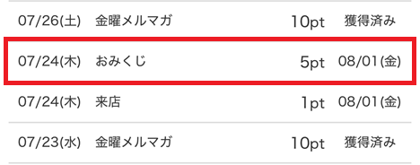 めちゃコミックポイント購入履歴